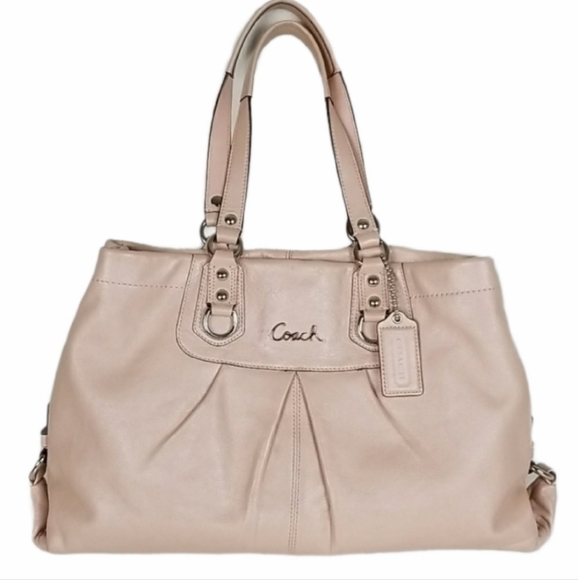 COACH Ashley Leather Carryall Satchel Handbang - Picture 1 of 16